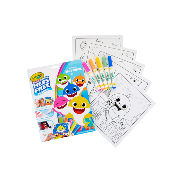 Crayola Baby Shark Wonder Pages, Mess Free Coloring Gift Via Amazon