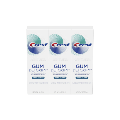 3 Tubes Of Crest Gum Detoxify Toothpaste Via Amazon
