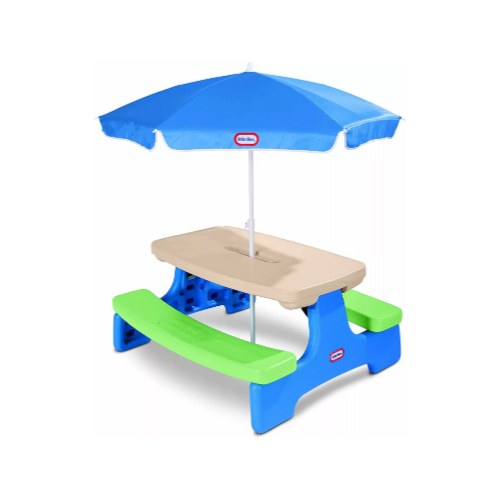 Little Tikes Easy Store Picnic Table with Umbrella via Amazon