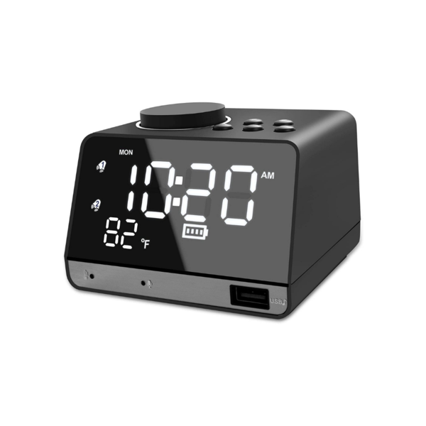 Digital Alarm Clock Radio with Bluetooth Speaker Via Amazon