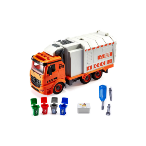 Garbage Recycling Truck Toy with Garbage Cans Via Amazon