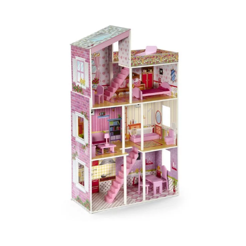 Plum Tillington Children’s Wooden Dollhouse with Accessories Via Walmart