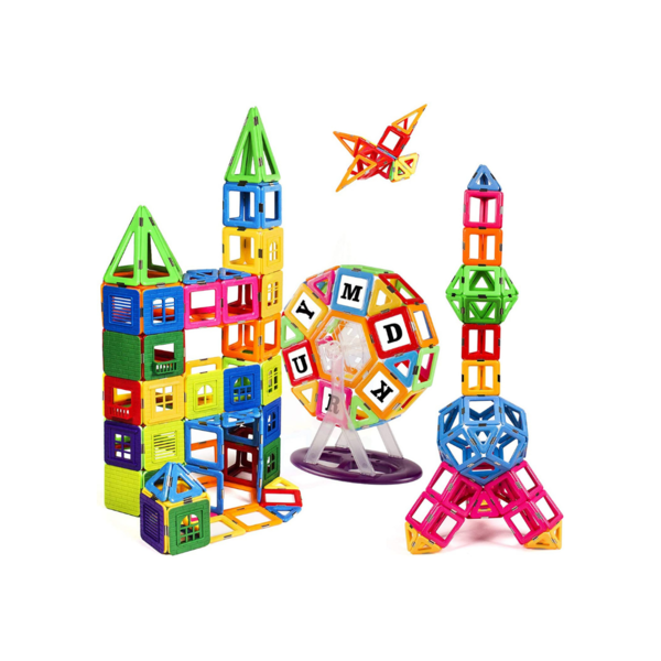 134 Piece Magnetic 3D Building Blocks Via Amazon