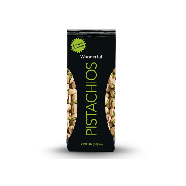 Wonderful Pistachios, Roasted and Salted, 16 Ounce Bag Via Amazon