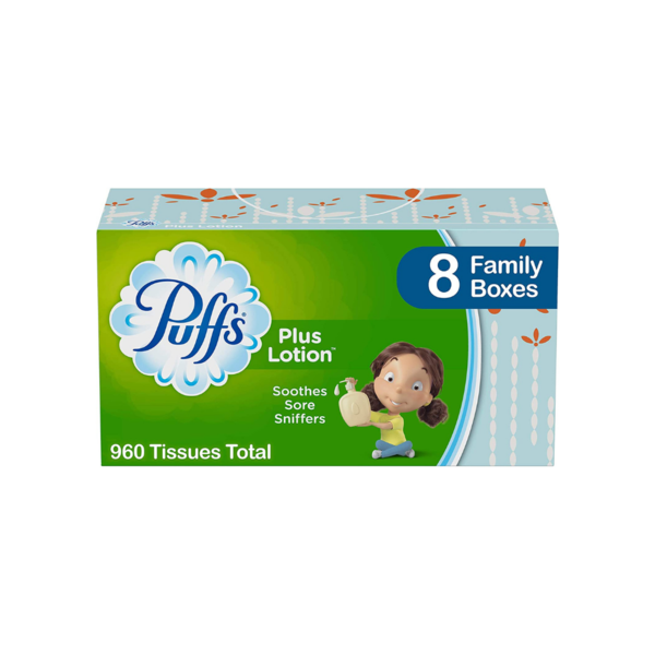 8 Family Boxes Of Puffs Plus Lotion Facial Tissues Via Amazon