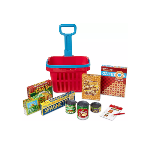 Melissa & Doug Fill & Roll Grocery Basket Play Set Via Amazon