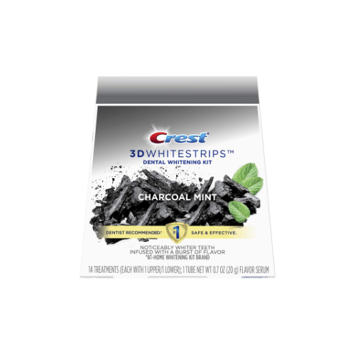 Crest 3D Whitestrips Charcoal Mint, Teeth Whitening Kit Via Amazon