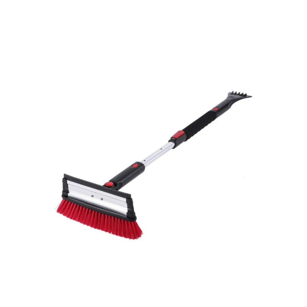 Extendable 39" Telescoping Snow Brush with Integrated Ice Scraper Via Amazon