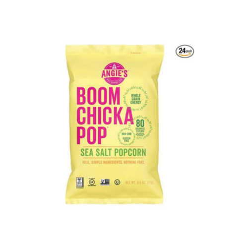 24 Pack Angie's BOOMCHICKAPOP Gluten Free Sea Salt Popcorn Via Amazon