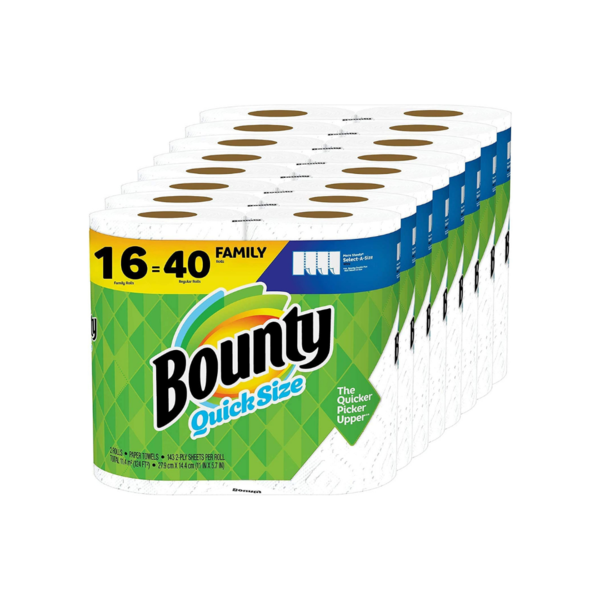 40 Regular Rolls Bounty Paper Towels Via Amazon