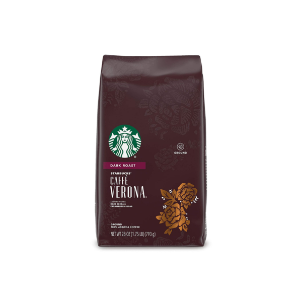 Starbucks Dark Roast Ground Caffè Verona Or French Roast 100% Arabica Coffee 28oz. Bag