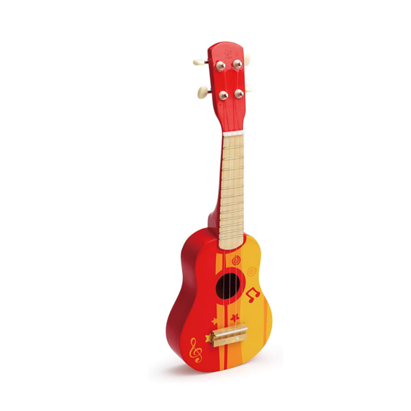 Hape Kid’s Wooden Toy Ukulele in Red via Amazon