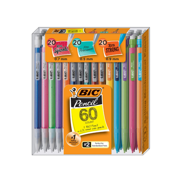 60 BIC Mechanical Pencil Variety Pack Via Amazon