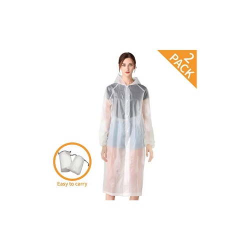 2-Pack Rain Ponchos for Adults Via Amazon