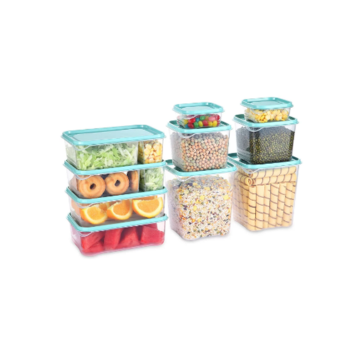 10 Pack Food Storage Containers with Lids Via Amazon