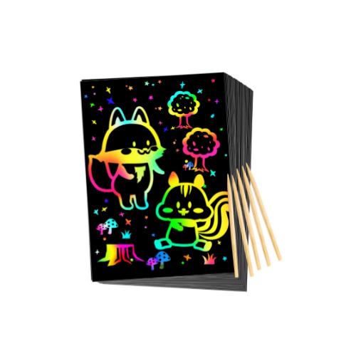 50 Scratch Rainbow Art Via Amazon