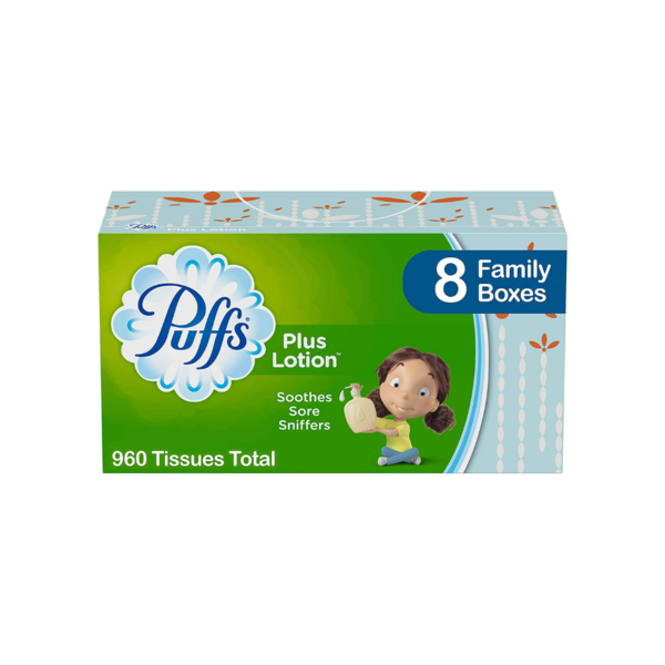 8 Family Boxes Of Puffs Plus Lotion Tissues Via Amazon