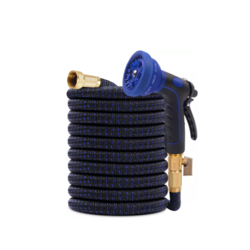 50-Feet Expandable Garden Water Hose with Brass Fitting & Spray Nozzle Via Amazon