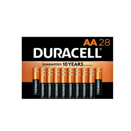 28 Count Duracell AA Alkaline Batteries Via Amazon