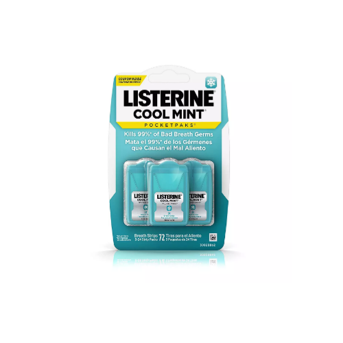 Listerine Cool Mint Pocketpaks Breath Strips (3 Packs) Via Amazon