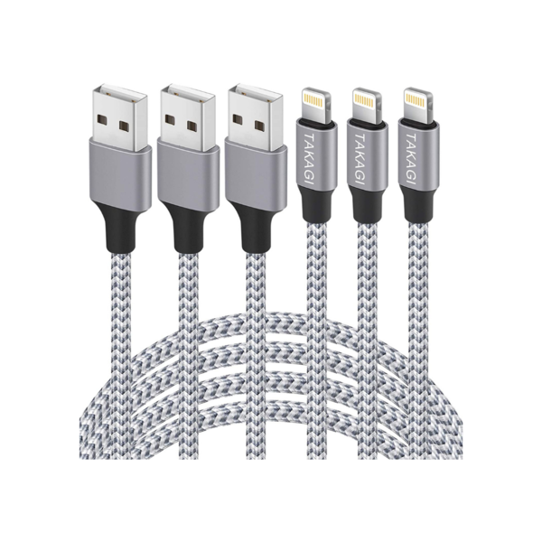 3 Braided iPhone Lightning to USB Cables
Via Amazon