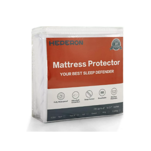 Ultra-Soft & 100% Waterproof Mattress Protector Pad Cover Via Amazon