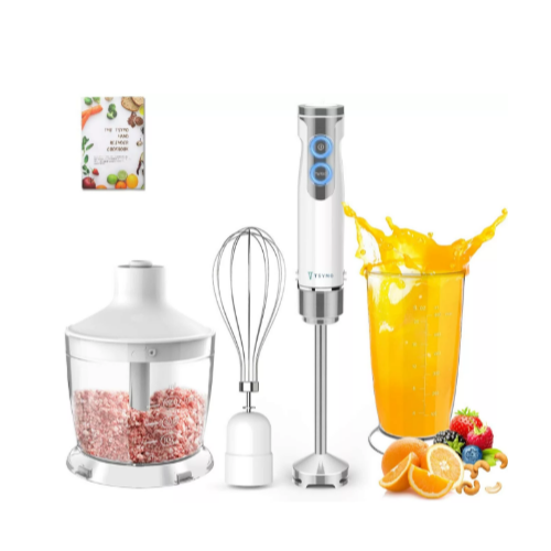 800w Immersion Blender Handheld, 4-in-1 Hand Stick with 6-Speed+Turbo Via Amazon