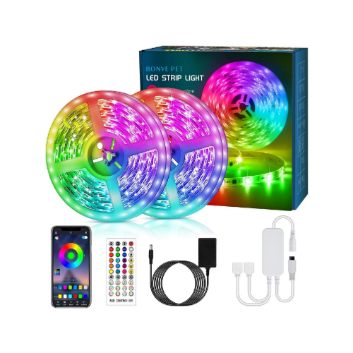 65.6ft RGB LED Strip Lights Remote and APP Control via Amazon
