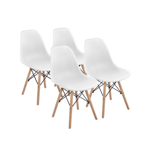 Set of 4 SmileMart Modern Dining Chairs Via Walmart