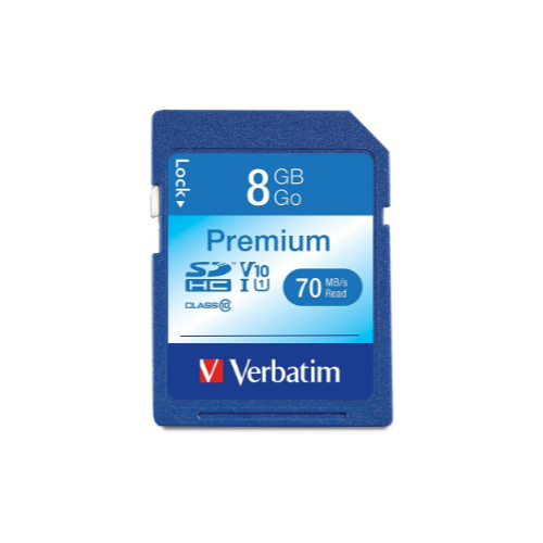 Verbatim 8GB Premium SDHC Memory Card Via Amazon