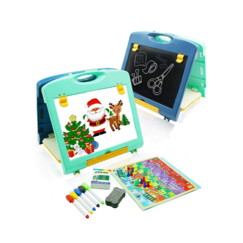 Tabletop Easel Double Sided Whiteboard & Chalkboard Via Amazon