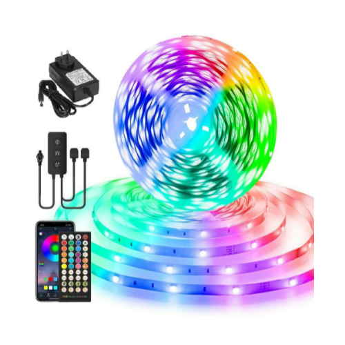 100-ft Color Changing Smart LED Strip Lights with Remote & Music Sync Via Amazon
