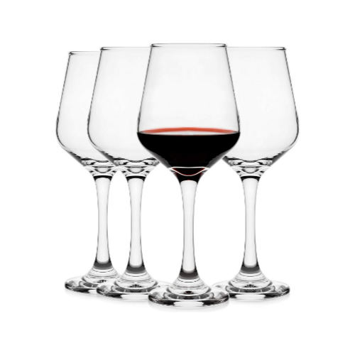 Set of 4 Wine Glasses Via Amazon