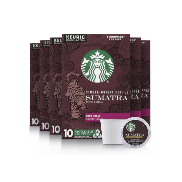 60 Pack Of Starbucks French Roast Or Sumatra K-Cup Pods Via Amazon