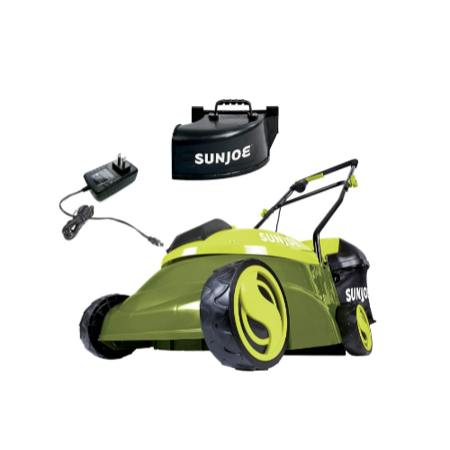 Sun Joe 14-Inch 28-Volt 5-Amp Cordless Lawn Mower w/Brushless Motor Via Amazon