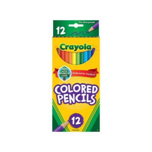 Crayola Colored Pencils, 12 Count via Amazon