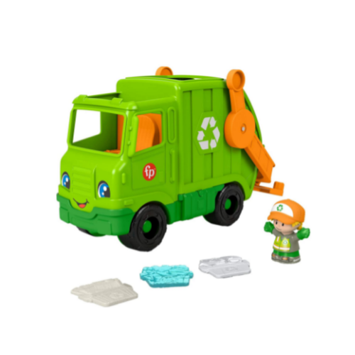 Fisher-Price Little People Recycling Truck Push-Along Musical Toy Via Amazon