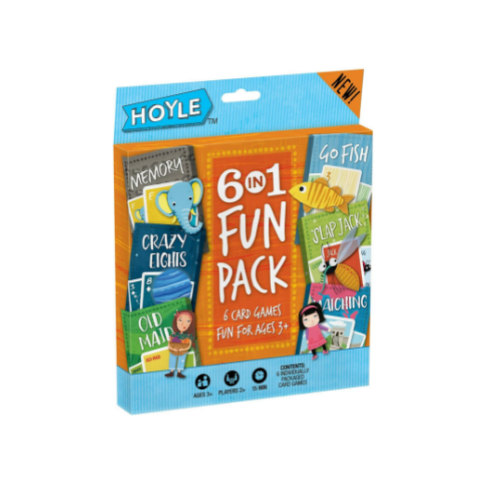 6 in 1 Fun Pack Kids Card Games, Memory, Go Fish, Crazy Eights, Old Maid, Matching, Slap Jack Via Amazon
