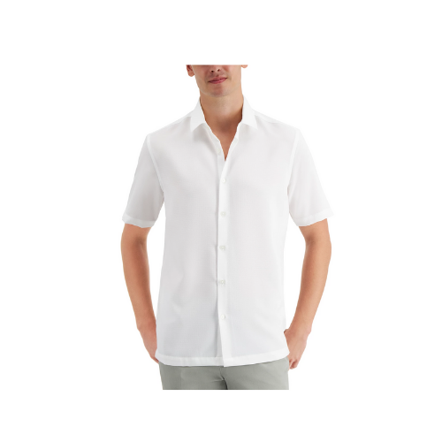 Alfani Men's Solid Short Sleeve Shirt (2 Colors) Via Macy's