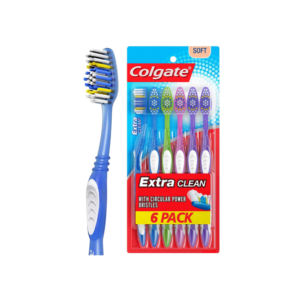 6 Colgate Extra Clean Toothbrushes Via Amazon