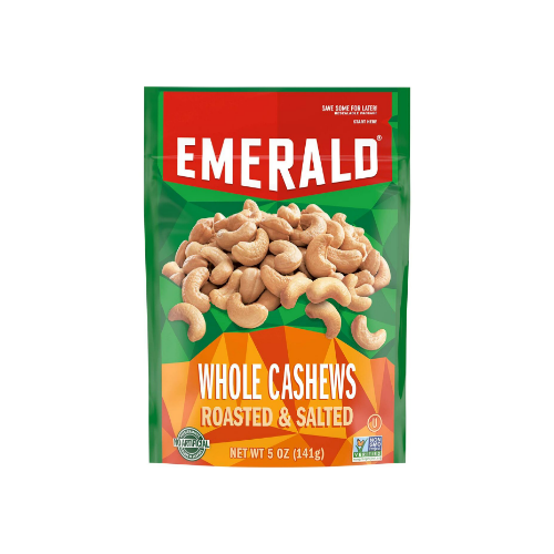 Emerald Nuts, Whole Cashews Roasted & Salted, 5 Ounce Via Amazon