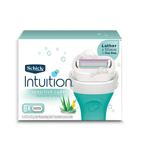 6 Pack Intuition Sensitive Skin Womens Razor Refills with Vitamin E & Aloe Via Amazon