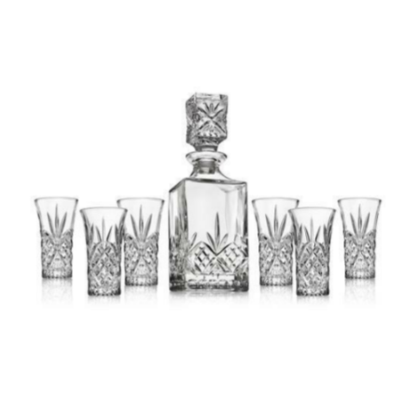 Whisky Decanter And 6 Cocktail Glasses - 7 Piece Set Via Amazon