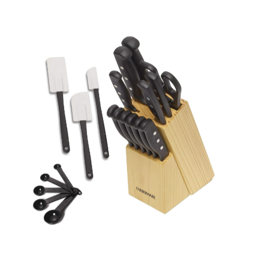 Farberware 22-Piece High-Carbon Stainless Steel Knife Block Via Amazon
