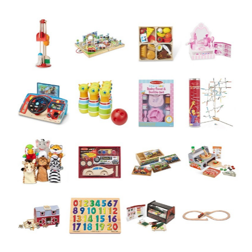 Buy 1 Get 1 50% off on select Melissa & Doug toys Via Amazon