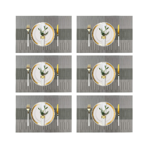 6 Pc Waterproof Placemats Many Styles Via Amazon