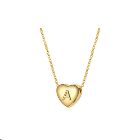 Dainty Initial Necklace Letters A to Z  Via Amazon