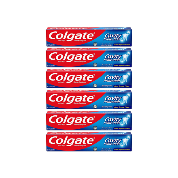 Pack Of 6 Colgate Cavity Protection with Fluoride Toothpaste Via Amazon