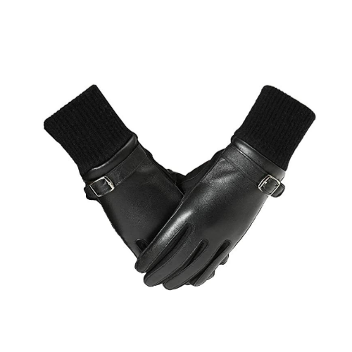 Womens Winter Genuine Leather Touchscreen Gloves via Amazon