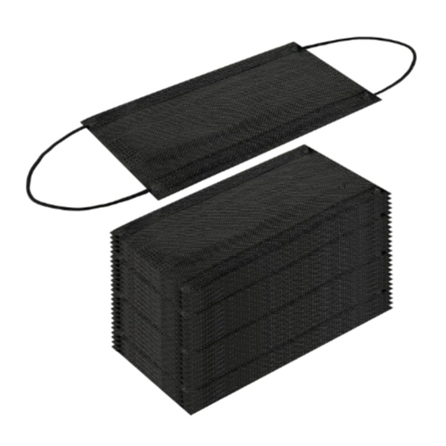 100 Pcs Black Disposable Face Masks Via Amazon
